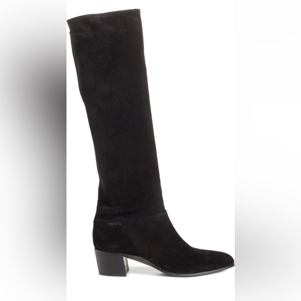 PRADA Knee High Suede Boot